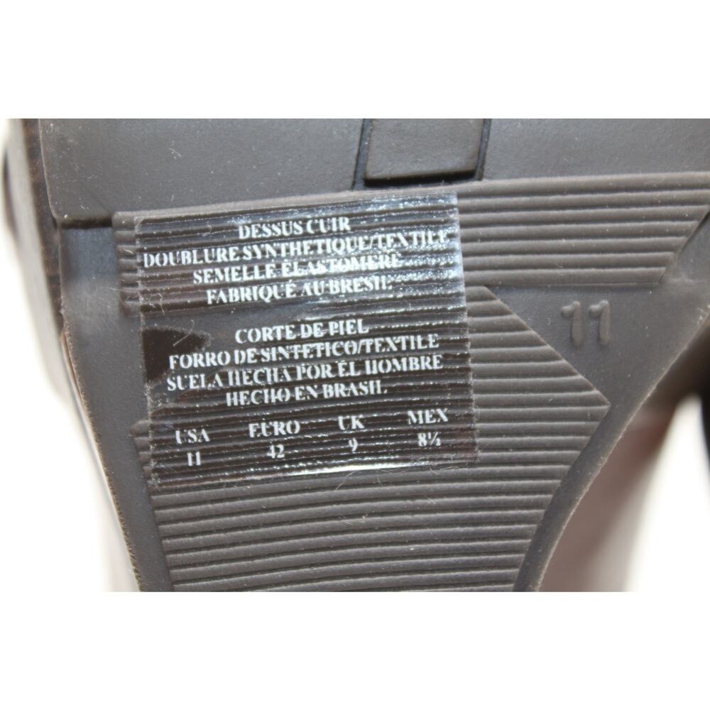 NWOT Kenneth Cole Reaction Brown Leather Cederama Slip On Wedge Loafers Shoes 11 - Picture 12 of 13